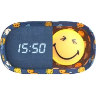 Dětský budík a noční světlo Dreamy Clock Smiley Modrá