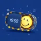 Dětský budík a noční světlo MOB Dreamy Clock Smiley modrá