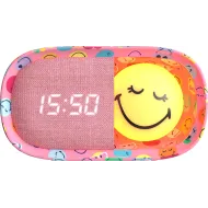 Dětský budík a noční světlo Dreamy Clock Smiley Růžová