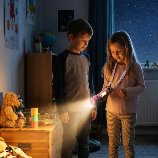 Dětská svítilna MOB Glowy Smiley Flashlight růžová