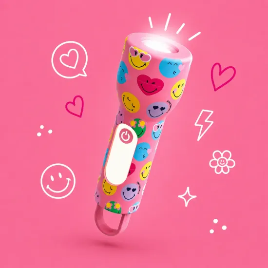 Dětská svítilna MOB Glowy Smiley Flashlight růžová