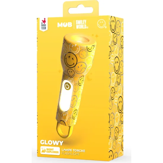 Dětská svítilna MOB Glowy Smiley Flashlight žlutá