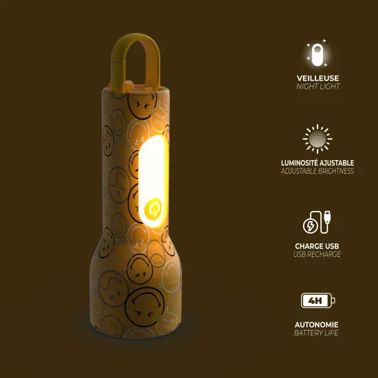 Dětská svítilna MOB Glowy Smiley Flashlight žlutá