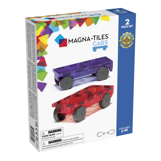 Dětská magnetická stavebnice Cars 2 dílná rozvíjí prostorovou představivost a jemnou motoriku.