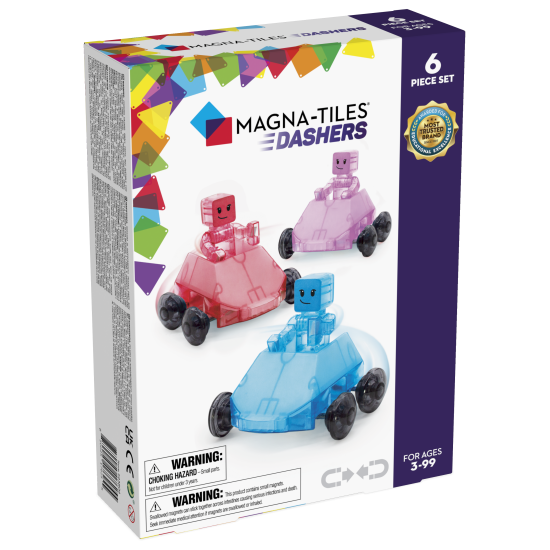Magnetická stavebnice Dashers 6 dílů. Skvělý dárek pro děti, které milují auta.