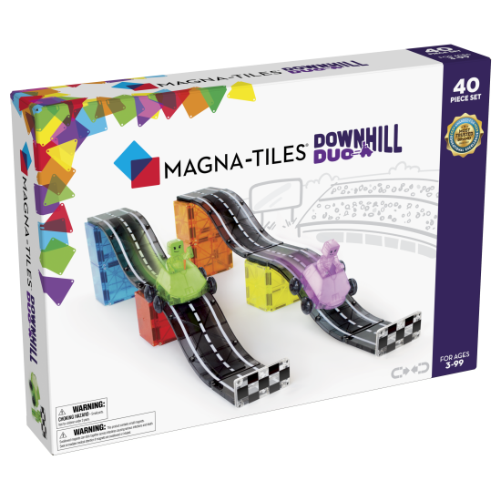 Magnetická stavebnice Downhill Duo 40 dílů. Skvělý dárek pro děti, které milují auta.
