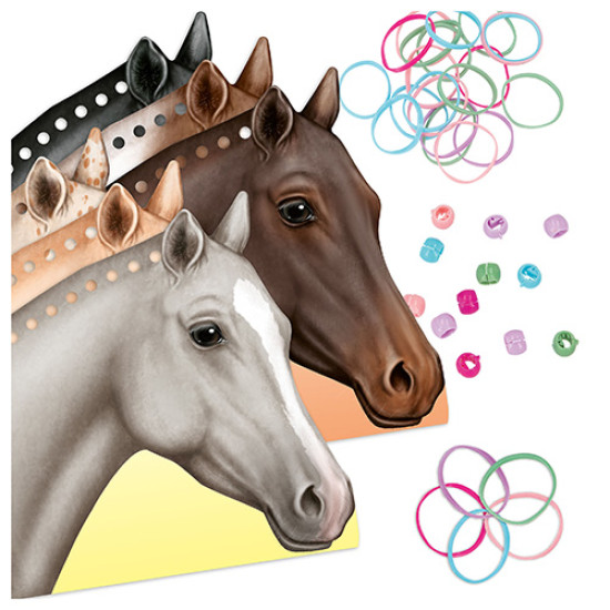 Zahraj si na kadeřníka a vytvoř si nádherného koníka s touto sadou koňské hřívy.