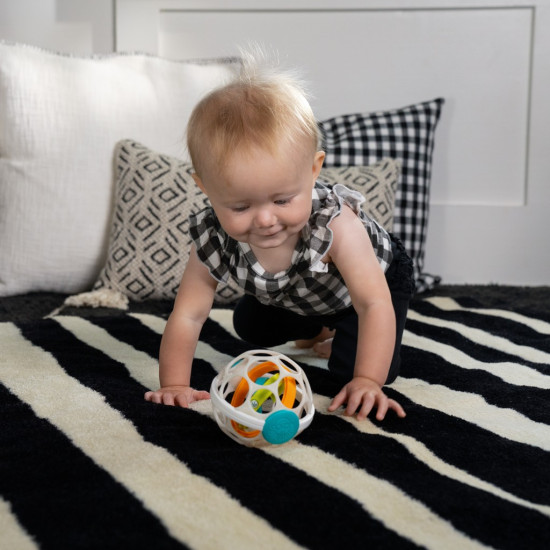 Baby Einstein Grip & Spin Rotační chrastítko | Flexibilní Míček bez BPA