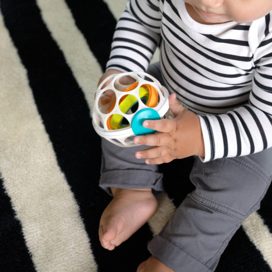 Baby Einstein Grip & Spin Rotační chrastítko | Flexibilní Míček bez BPA