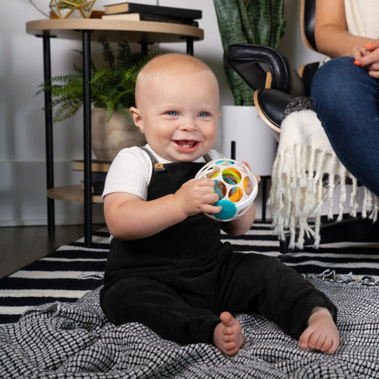 Baby Einstein Grip & Spin Rotační chrastítko | Flexibilní Míček bez BPA