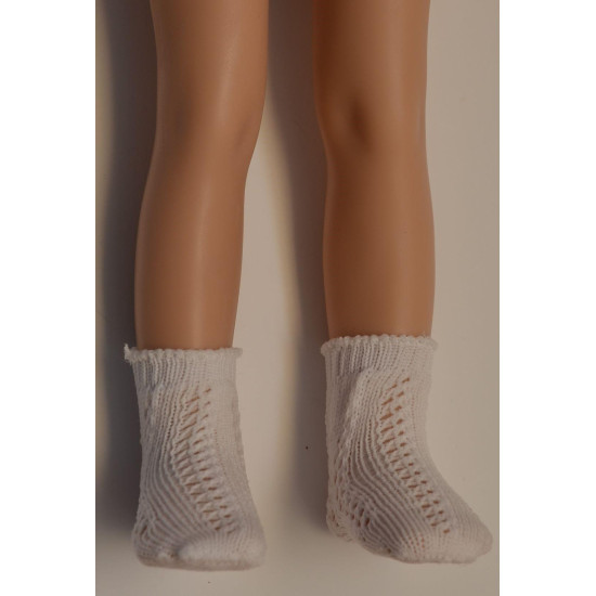 Bílé pletené ponožky, nezbytná součást každé panenky Paola Reina!
