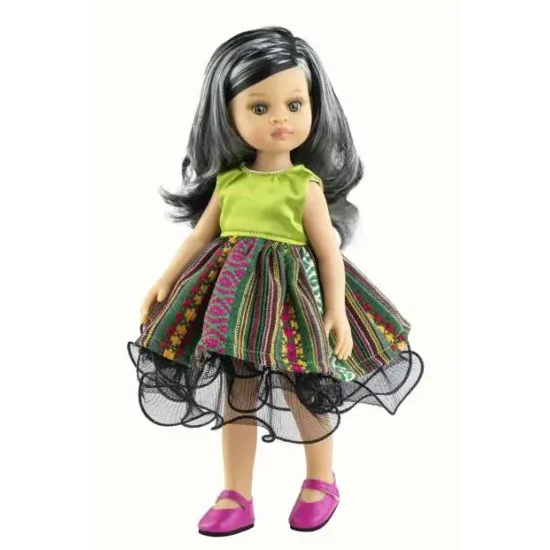 Paola Reina Oblečení pro panenku Kecha s lidovým vzorem 32 cm
