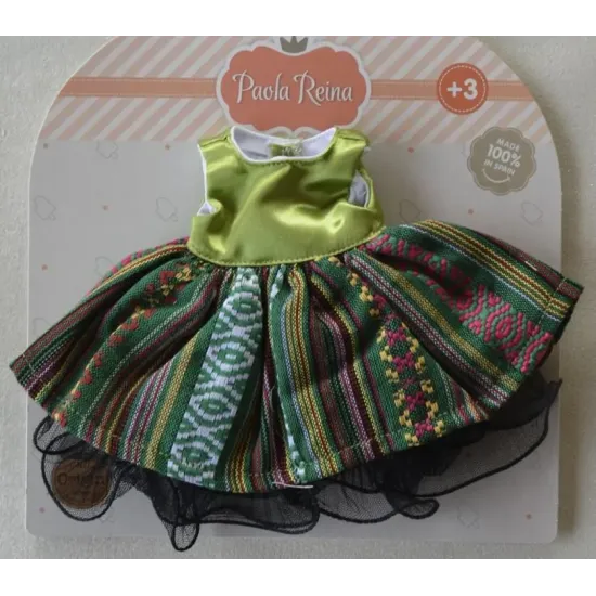 Paola Reina Oblečení pro panenku Kecha s lidovým vzorem 32 cm