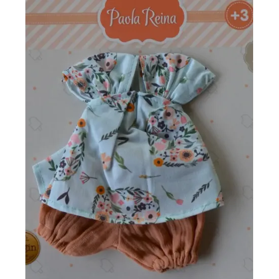 Paola Reina Oblečení pro panenku Roxana v květovaných šatech 32 cm