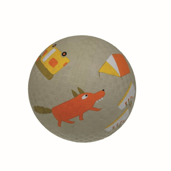 Šedý velký míč pro děti ježek dobrodružství 18 cm Petit Jour 