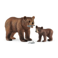 Schleich Medvědice Grizzly s mládětem