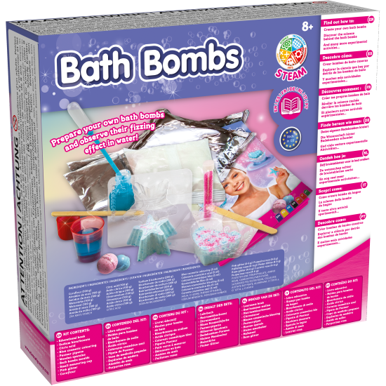 Bavte se při vytváření barevných bomb do koupele.