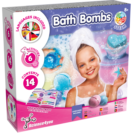 Bavte se při vytváření barevných bomb do koupele.