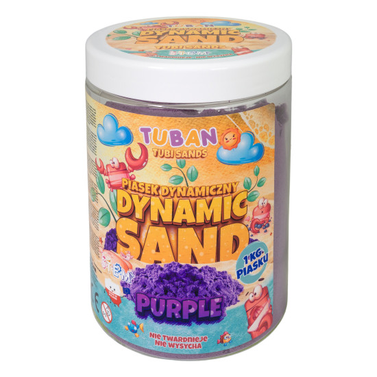 Dynamický písek fialové barvy. Balení 1 kg.