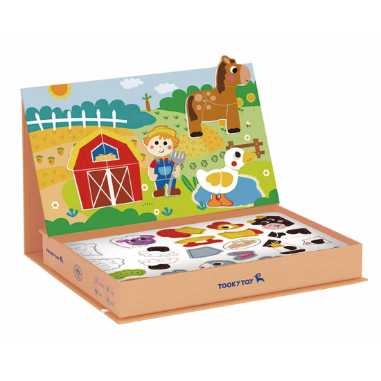 Magnetická kniha Farma puzzle