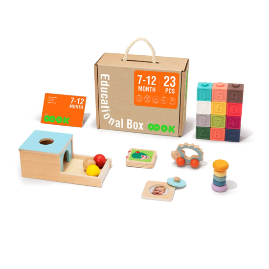 7–12 měsíců Edukační box Mini Montessori hračky pro miminka Tooky Toy