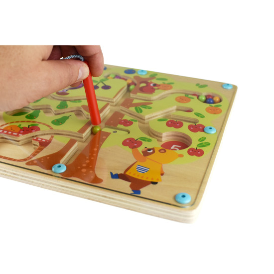 Magnetický labyrint pro děti Počítání ovoce na stromě Tooky Toy