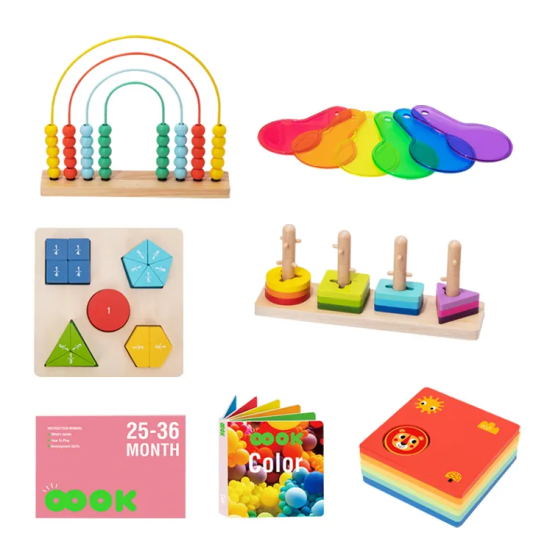 25–36 měsíců Edukační box Didaktické hračky od 2 let Tooky Toy