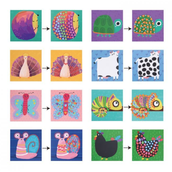 Nalepovací mozaika pro děti První zvířátka Tookyland