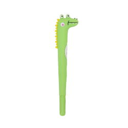Kaučukové pero Krokodýl Zelené