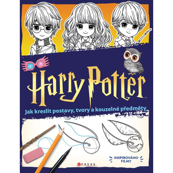 Nauč se s pomocí této oficiální knížky nakreslit své oblíbené hrdiny z  filmů o Harrym Potterovi!