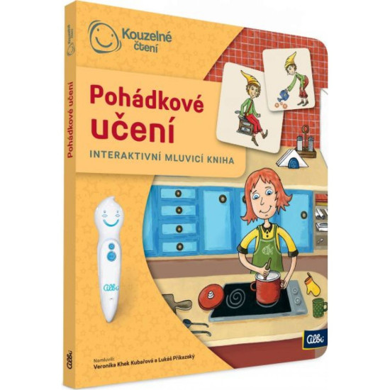 Interaktivní mluvící kniha Pohádkové učení seznámí děti předškolního věku s barvami , tvary, části těla.