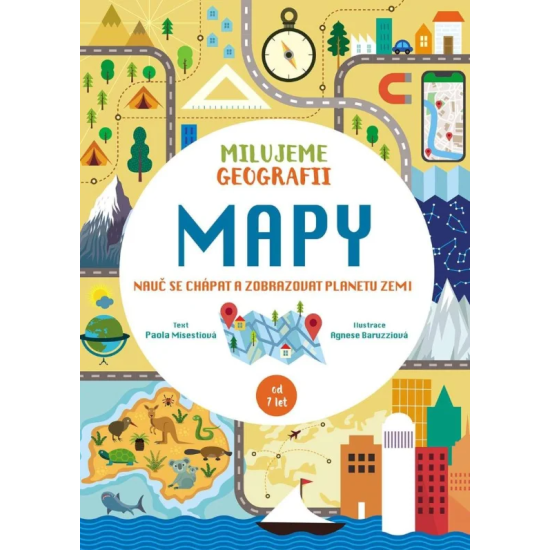 Kniha přibližuje dětem kartografii, pomocí které se naučí číst mapy a zakreslit celý svět.