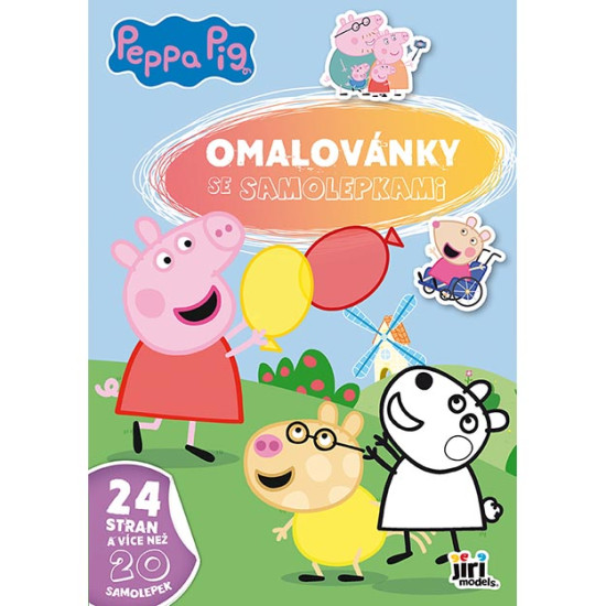 Omalovánky A4 s obrázky Prasátka Peppy a samolepkami