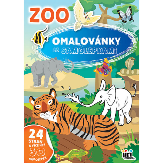 ZOO - Omalovánky se samolepkami jsou ideálním dárkem pro malé fanoušky zvířátek.