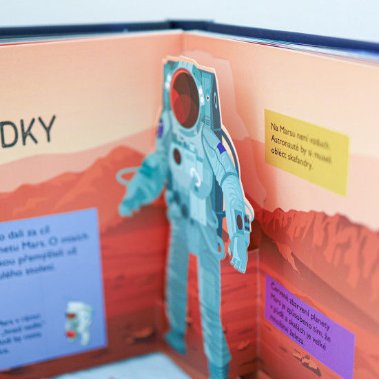 Interaktivní a zábavná kniha s úžasnými pop-up obrázky je ideální pro malé zvědavce, kteří se chtějí dozvědět mnoho zajímavého a poučného o vesmíru a planetách.