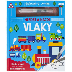 Malování vodou Vlaky