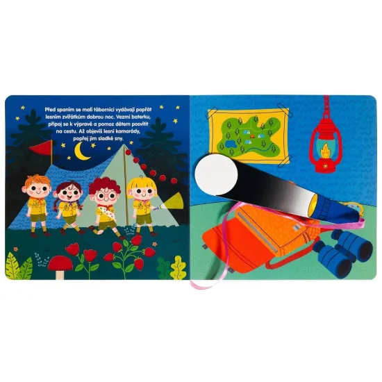 Kdo spí v lese? Kniha s kouzelnou baterkou