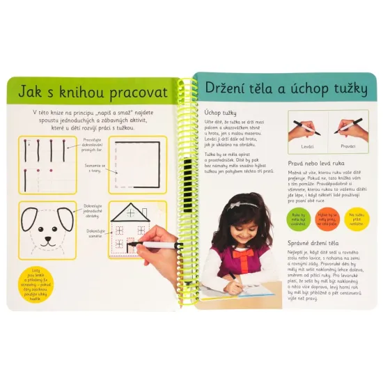 Začínám první tahy napiš a smaž s fixou