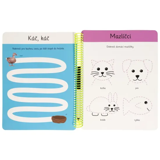 Začínám první tahy napiš a smaž s fixou