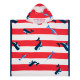 Dětské plážoví pončo s kapucí 65 x 65 cm Velryby Swim Essentials