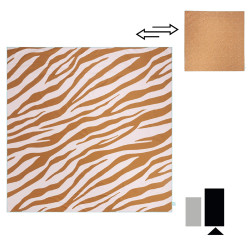 Plážová deka z mikrovlákna 180 x 180 cm Zebra/karamel