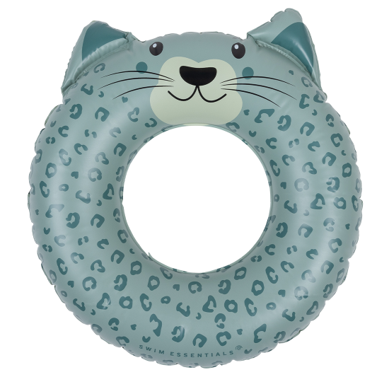 Originální nafukovací kruh pro děti od Swim Essential se zeleným leopardím vzorem a oušky je svou velikostí určený přibližně pro děti od 3 do 6 let.