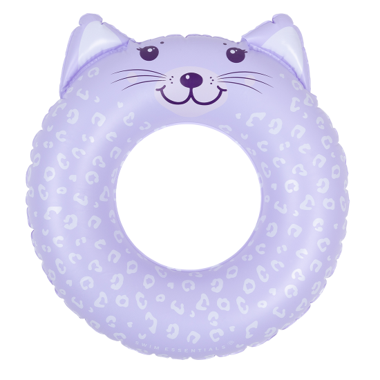 Originální nafukovací kruh pro děti od Swim Essential s fialovým leopardím vzorem a oušky je svou velikostí určený přibližně pro děti od 3 do 6 let.