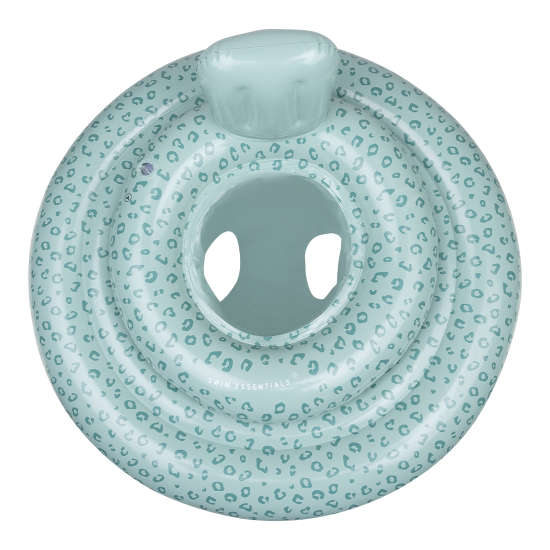 Nafukovací kruh pro miminka od Swim Essentials v zelené barvě s leopradním vzorem je vhodný pro nejmenší děti od 0 do 1 roku.
