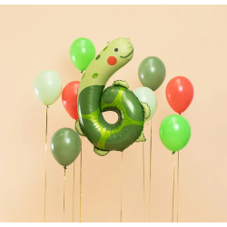 Balónek Číslo 6 Želva 75x96 cm