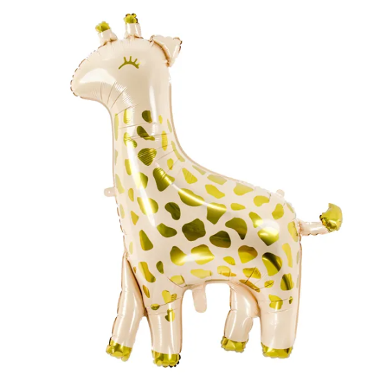 Balónek s atraktivním designem s motivem žirafy zaujme každé dítě.