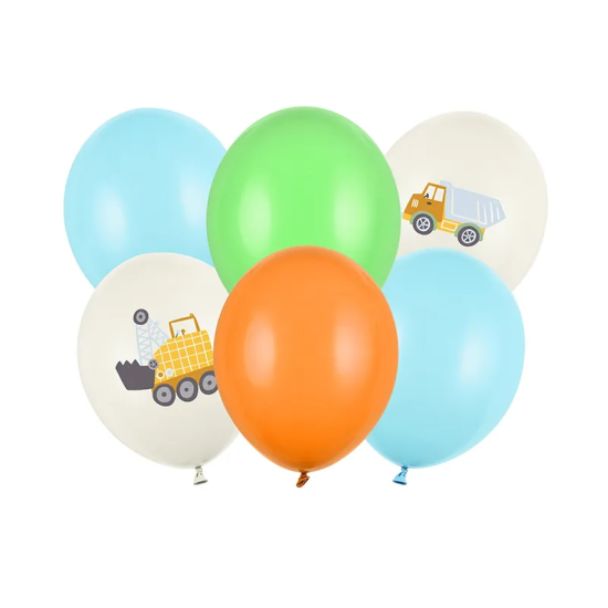 Balóny stavební vozidla pro malé milovníky autíček.