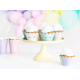 Sada 6 kusov cupcakes v jemných pastelových odstínoch oživí každú detskú oslavu.