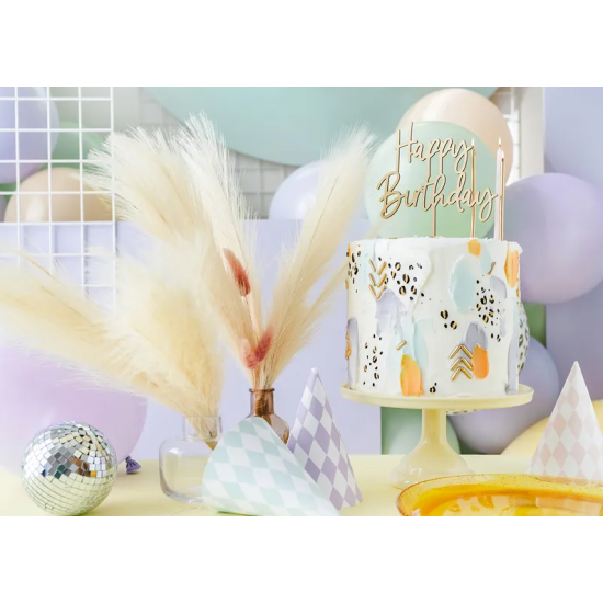 Dřevěná ozdoba na dort Happy Birthday od Party Deco.