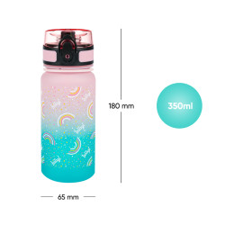 Tritanová láhev na pití Gradient Duha 350 ml